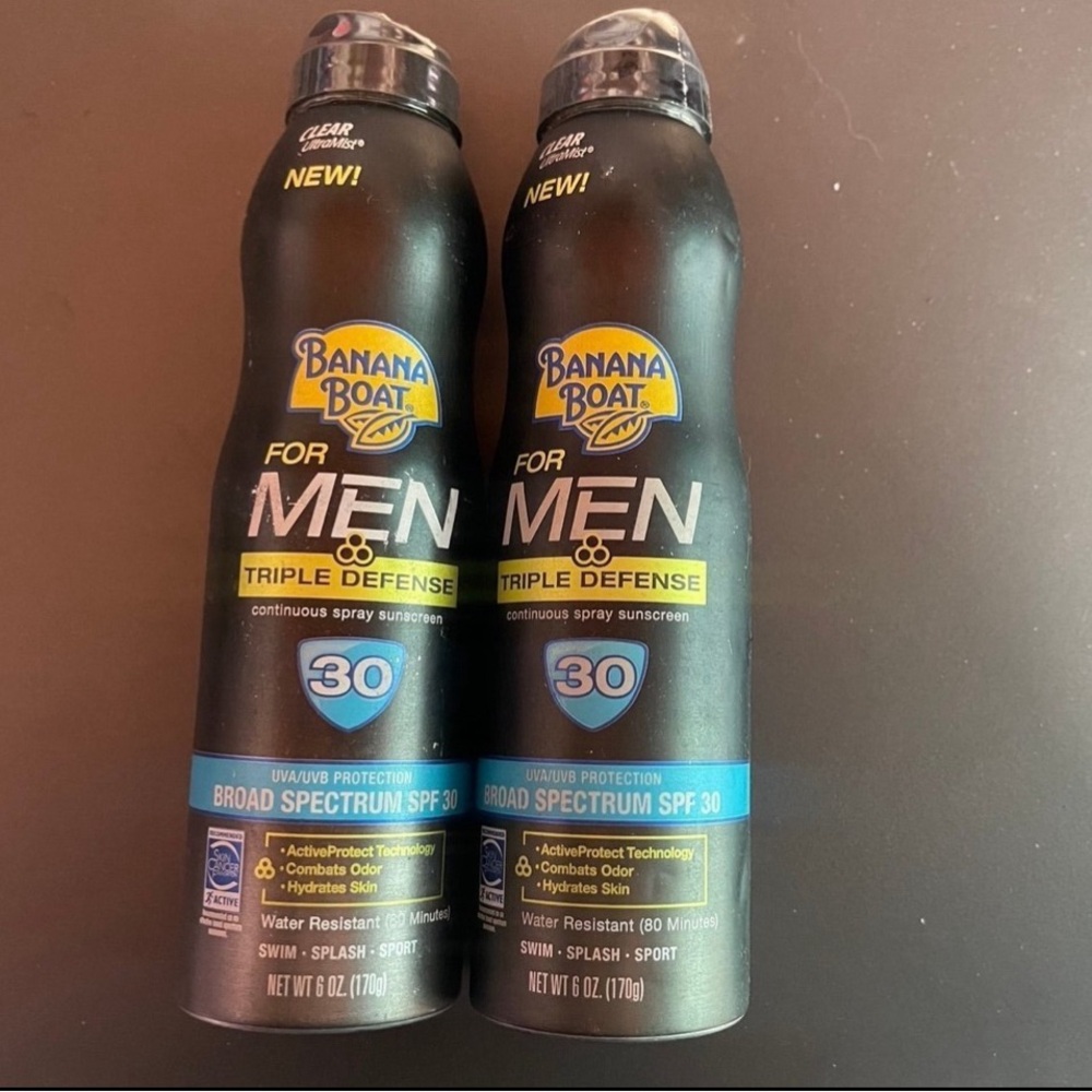 Banana Boat FOR MEN Triple Defense Sunscreen SPRAY SPF30 6oz SEALED Discontinued